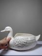Cache pot/Coupe canard en faïence craquelée beige vintage | Puces Privées