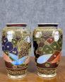 Asie XXeme : paire de vases en porcelaine émaillée de Satsuma | Puces Privées