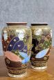 Asie XXeme : paire de vases en porcelaine émaillée de Satsuma | Puces Privées