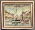 Tableau huile sur toile époque Art Déco vers 1920 | Puces Privées
