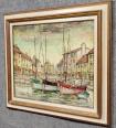 Tableau huile sur toile époque Art Déco vers 1920 | Puces Privées