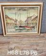 Tableau huile sur toile époque Art Déco vers 1920 | Puces Privées
