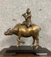 Asie XXeme : Sculpture en bronze a patine cuivrée avec traces d'argenture | Puces Privées