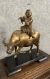 Asie XXeme : Sculpture en bronze a patine cuivrée avec traces d'argenture | Puces Privées