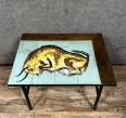 Table basse Vintage en céramique au taureau vers 1960 | Puces Privées