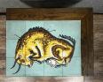 Table basse Vintage en céramique au taureau vers 1960 | Puces Privées