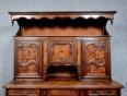 Buffet deux corps Bressan en noyer et loupe vers 1880 | Puces Privées