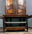 Buffet deux corps style Louis XV en merisier et noyer vers 1880-1900 | Puces Privées