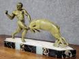 KOWAS : Grand groupe en régule patiné vert époque Art déco vers 1920 | Puces Privées