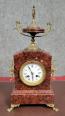 Pendule borne époque Napoléon III en marbre griotte et bronze doré vers 1880 | Puces Privées