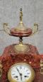 Pendule borne époque Napoléon III en marbre griotte et bronze doré vers 1880 | Puces Privées