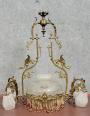 Lustre aux dragons en bronze doré Epoque Napoléon III vers 1880 | Puces Privées
