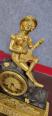 Pendule au Troubadour en bronze patiné et doré Epoque Empire vers 1810 | Puces Privées