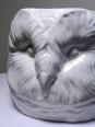 Grand cache pot tête de chouette faïence blanche Italienne vintage | Puces Privées