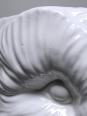 Grand cache pot tête de chouette faïence blanche Italienne vintage | Puces Privées