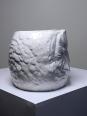 Grand cache pot tête de chouette faïence blanche Italienne vintage | Puces Privées