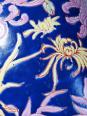 Grand vase balustre chinois vintage porcelaine émaillé à fleurs | Puces Privées