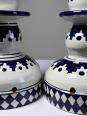 Paire de grands bougeoirs poterie Marocaine 