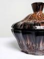 Boite/sucrier vintage Vincenzo Nason Murano verre aventurine noir | Puces Privées