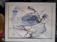 Fusain et aquarelle 