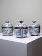 Trio de Gaiwans, petites tasses à thé couvertes chinoises porcelaine peinte main | Puces Privées
