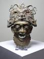 Masque Africain en Bronze vintage Bamoun, Cameroun | Puces Privées