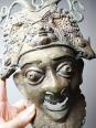 Masque Africain en Bronze vintage Bamoun, Cameroun | Puces Privées