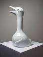 Carafe en porcelaine fine de Limoges blanche, Modèle d'après Sandoz Haviland | Puces Privées