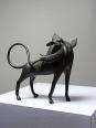 Sujet, lion, hyène, bête en Bronze du Bénin Dahomey Cotonou vintage/ancien | Puces Privées
