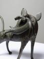 Sujet, lion, hyène, bête en Bronze du Bénin Dahomey Cotonou vintage/ancien | Puces Privées