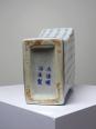 Vase chinois style Qing porcelaine caligraphie 