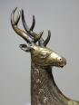Cerf couché décoratif en laiton Dhokra Inde vintage artisanal | Puces Privées