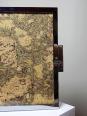 Plateau mid-century chic Chrome, Liège et plaque de verre années 70 | Puces Privées