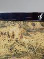 Plateau mid-century chic Chrome, Liège et plaque de verre années 70 | Puces Privées