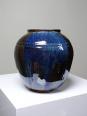 Petit vase vintage/ancien grès très fin émaillé flammé céramique d'art signature | Puces Privées