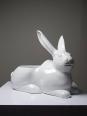 Jardinière/Pot Lapin blanc en faïence Italienne vintage | Puces Privées