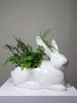 Jardinière/Pot Lapin blanc en faïence Italienne vintage | Puces Privées