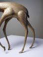 Sujet Africain bronze à la cire perdue Antilope ou Gazelle stylisé originale | Puces Privées