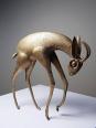 Sujet Africain bronze à la cire perdue Antilope ou Gazelle stylisé originale | Puces Privées