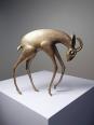 Sujet Africain bronze à la cire perdue Antilope ou Gazelle stylisé originale | Puces Privées