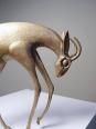 Sujet Africain bronze à la cire perdue Antilope ou Gazelle stylisé originale | Puces Privées