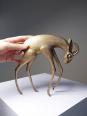 Sujet Africain bronze à la cire perdue Antilope ou Gazelle stylisé originale | Puces Privées