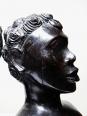 Couple de bustes Malgaches bois exotique foncé sculpté artisanat années 40-70 | Puces Privées