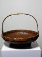 Grand panier à offrandes en bambou asiatique vintage 1920–1950 | Puces Privées