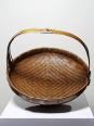 Grand panier à offrandes en bambou asiatique vintage 1920–1950 | Puces Privées