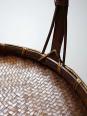 Grand panier à offrandes en bambou asiatique vintage 1920–1950 | Puces Privées