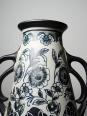 Vase ancien Art Déco 1920-40 en grès fin, style Art Nouveau & chinoiserie, décor | Puces Privées