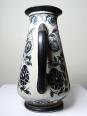 Vase ancien Art Déco 1920-40 en grès fin, style Art Nouveau & chinoiserie, décor | Puces Privées