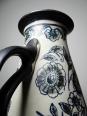 Vase ancien Art Déco 1920-40 en grès fin, style Art Nouveau & chinoiserie, décor | Puces Privées