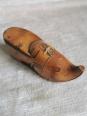 No - 607 - Tabatière en bois sculpté en forme de sabot , époque XIXème siècle | Puces Privées